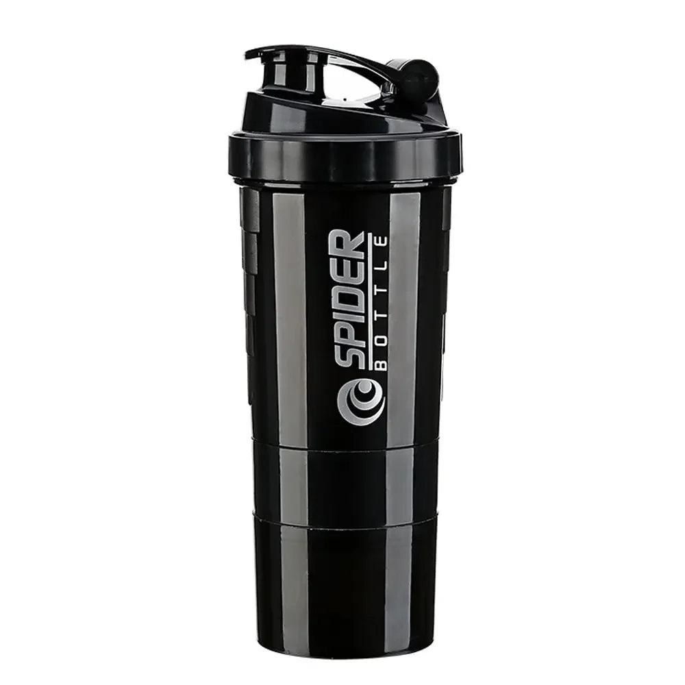 Botella Shaker Deportiva para Proteínas de 3 capas - Gym, Fitness y Entrenamiento - Productivity Weight