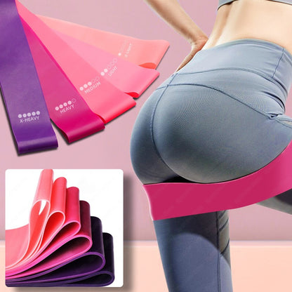 Bandas Elásticas para Ejercicio - Azul, Morado, Rosa y Gris - Productivity Weight