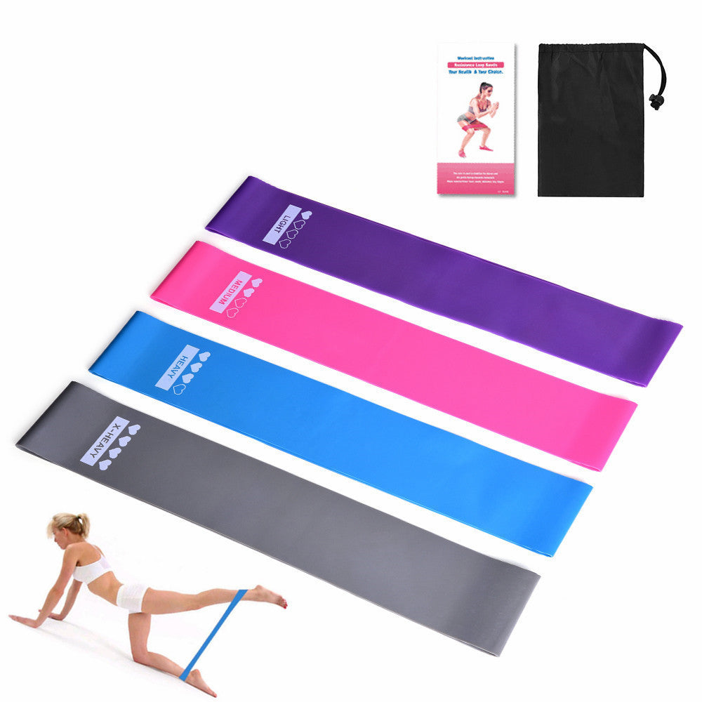 Bandas Elásticas para Ejercicio - Azul, Morado, Rosa y Gris - Productivity Weight